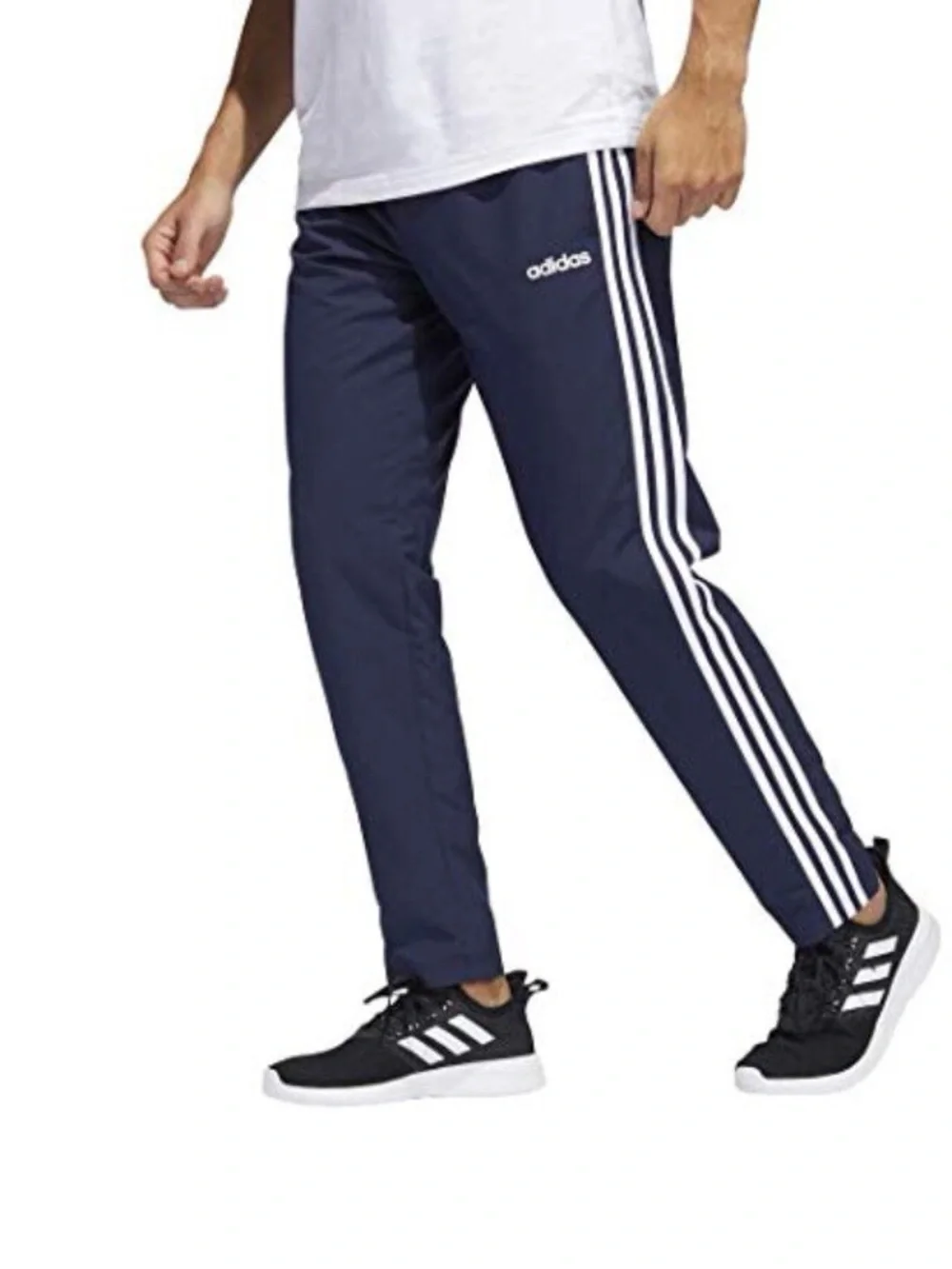 NWT! Adidas Navy Joggers w/White Side Stripes and Logo